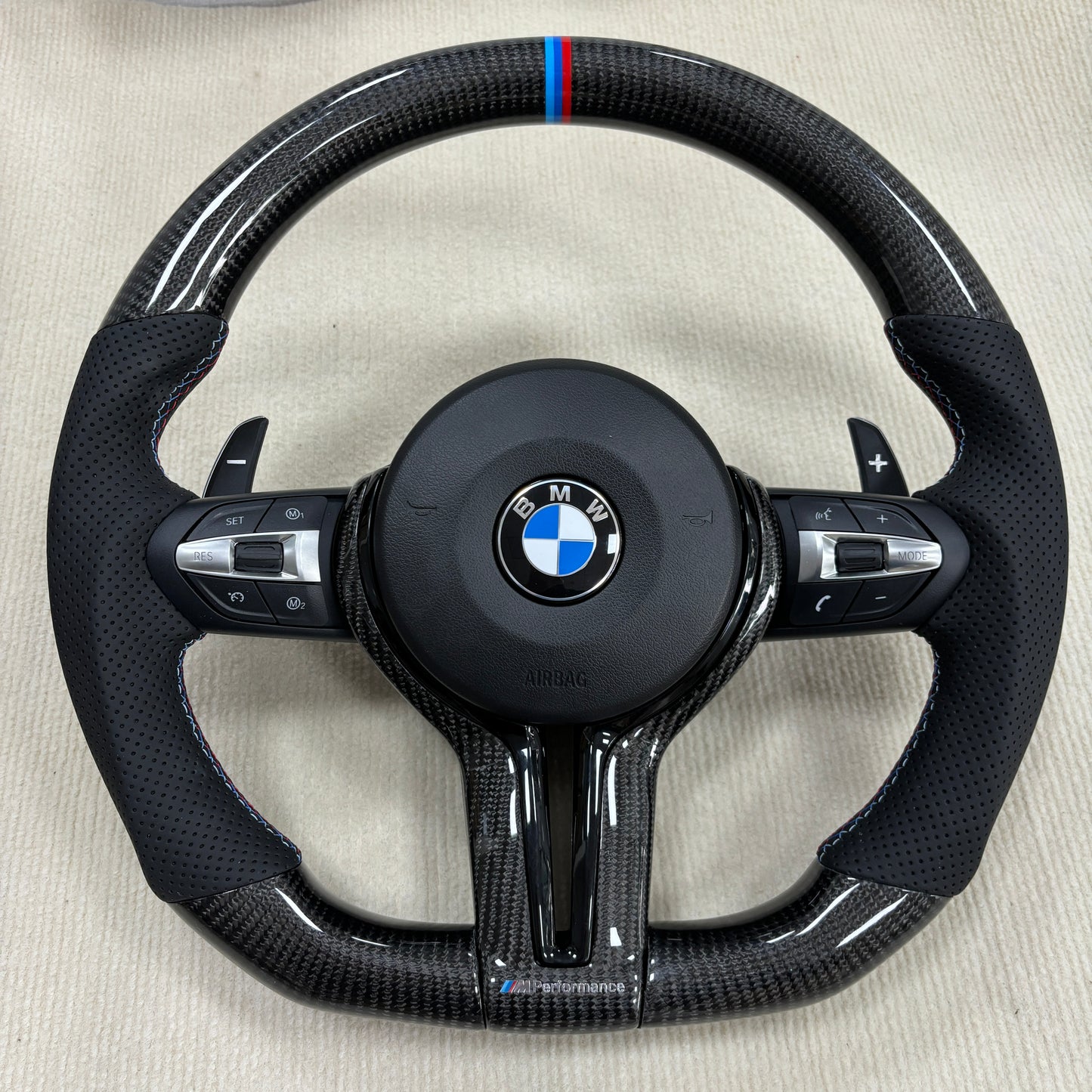 BMW Carbon Fibre Steering Wheel (Polished)