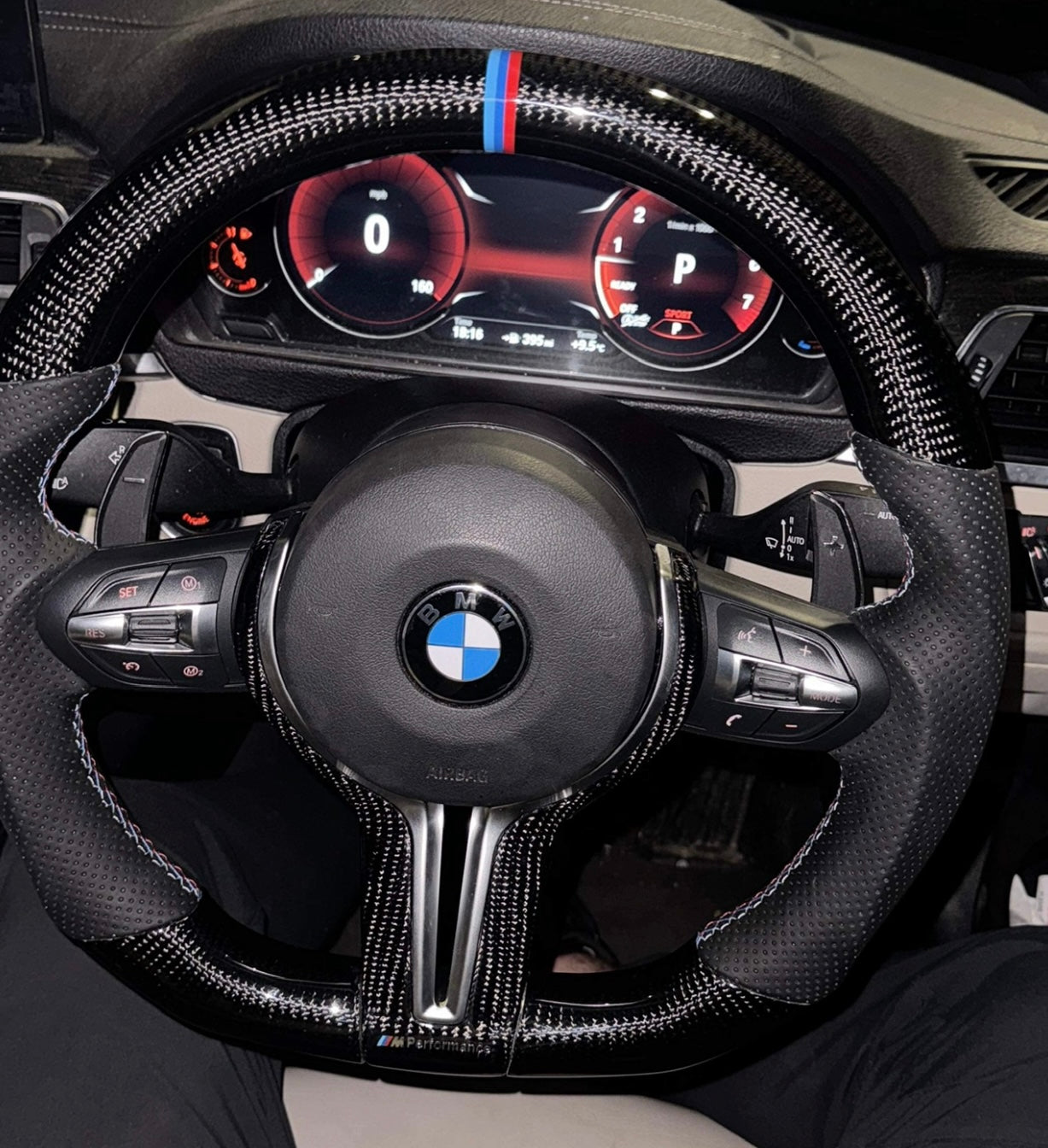 BMW Carbon Fibre Steering Wheel (Polished)