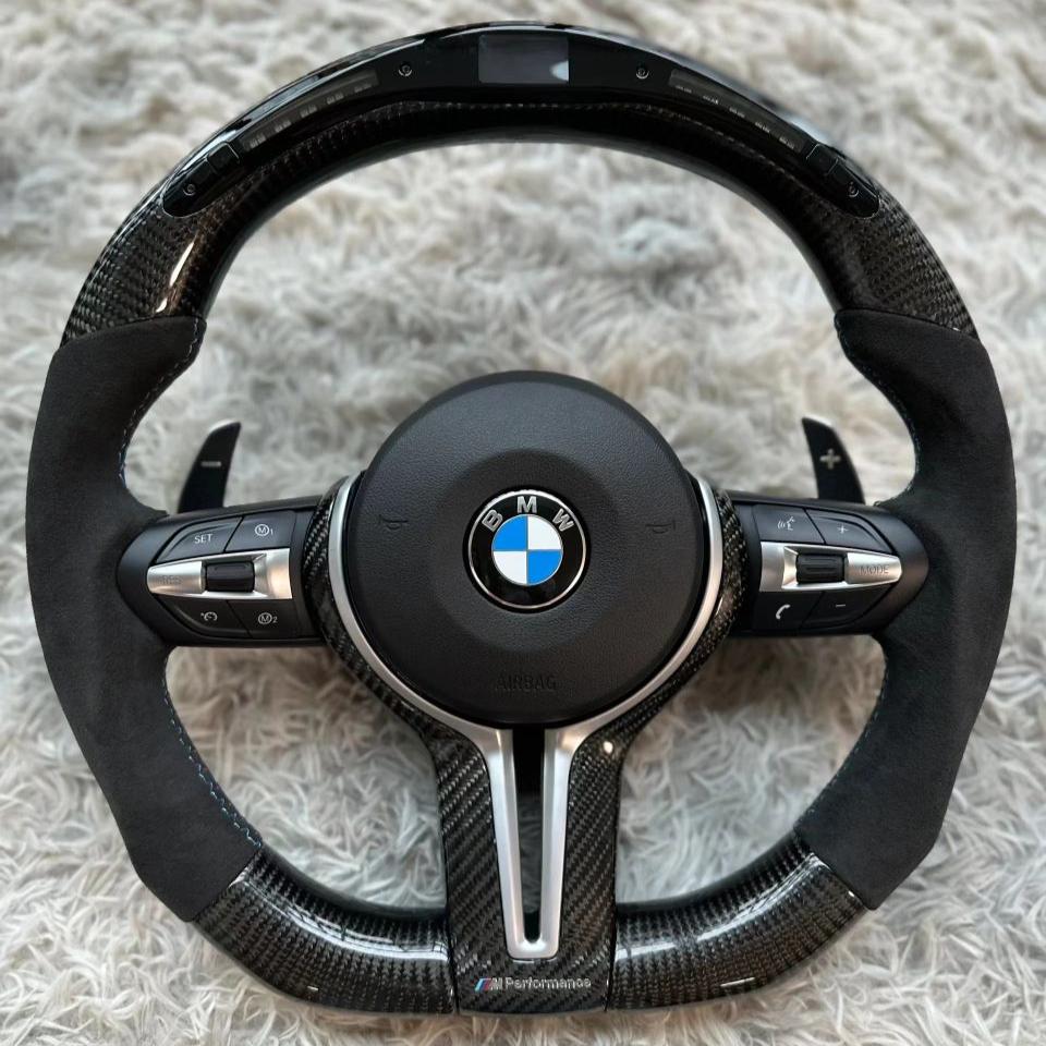 BMW Carbon Fibre LED Steering Wheel