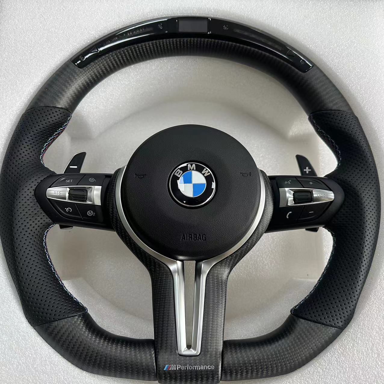 BMW Carbon Fibre LED Steering Wheel