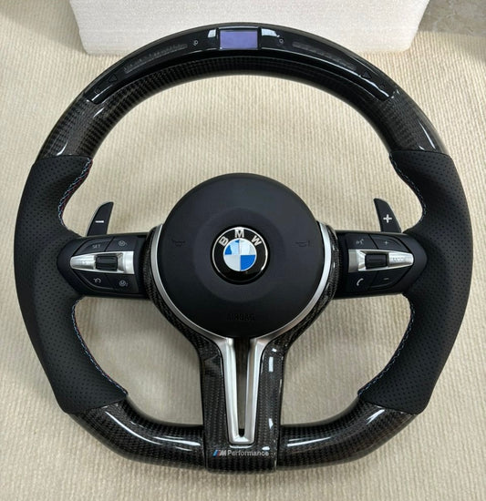 BMW Carbon Fibre LED Steering Wheel