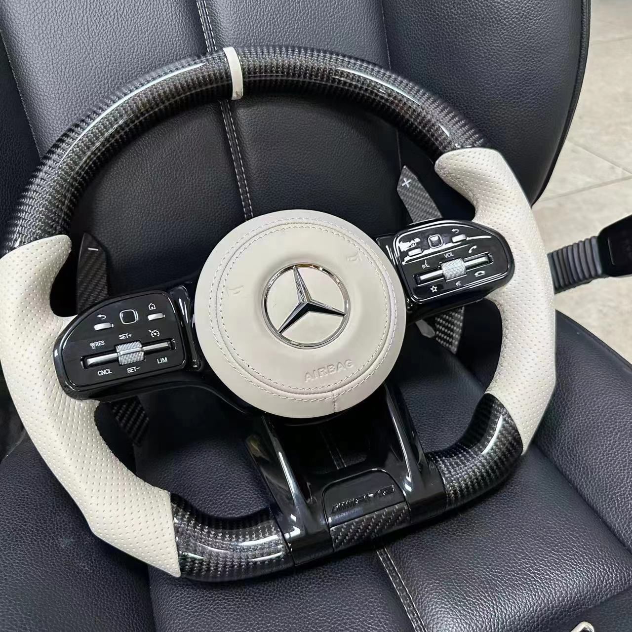 Mercedes carbon fibre steering wheel